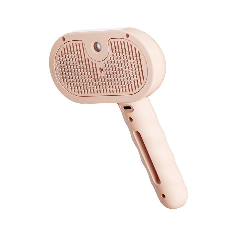 Pet Steam Grooming Comb in rosa