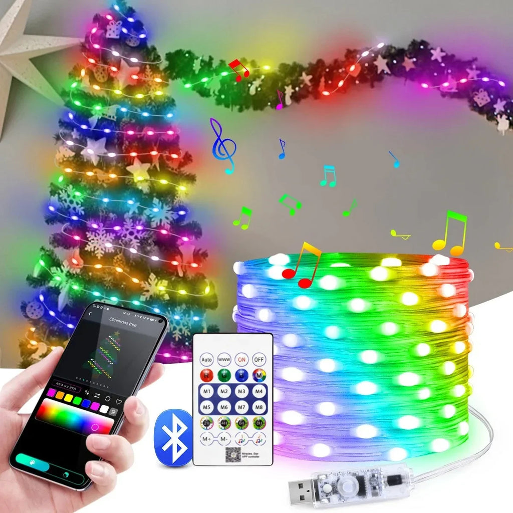 RGBIC Weihnachts-Bluetooth-Lichterkette
