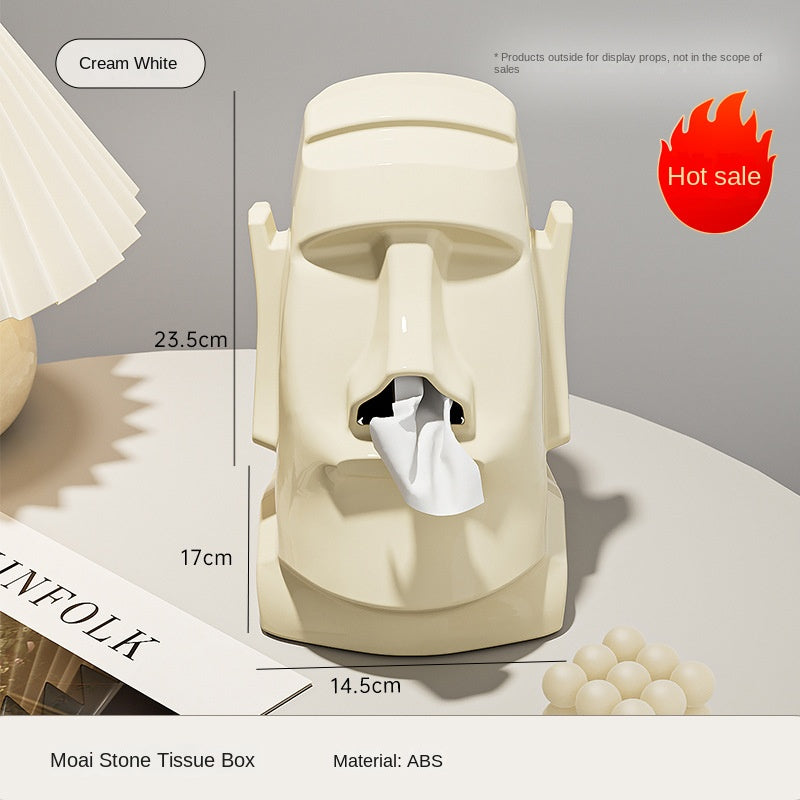 Kreative Gips-Taschentuchbox – Multifunktionale Statue für Wohnzimmer, Flur & Schlafzimmer | Kopfhörerständer