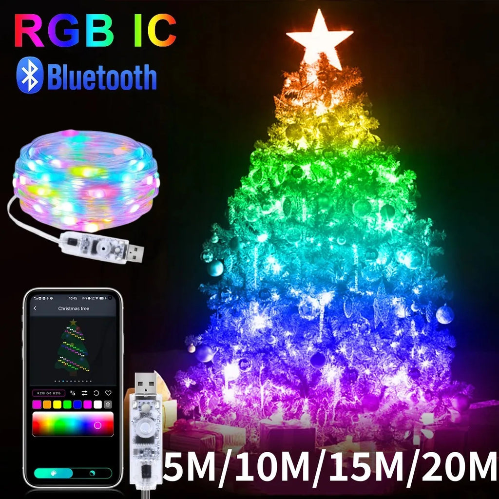 RGBIC Weihnachts-Bluetooth-Lichterkette