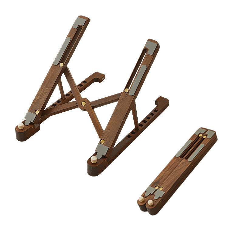 Laptop-Ständer aus Holz/Bambus – Faltbar, Belüftet, Multifunktional