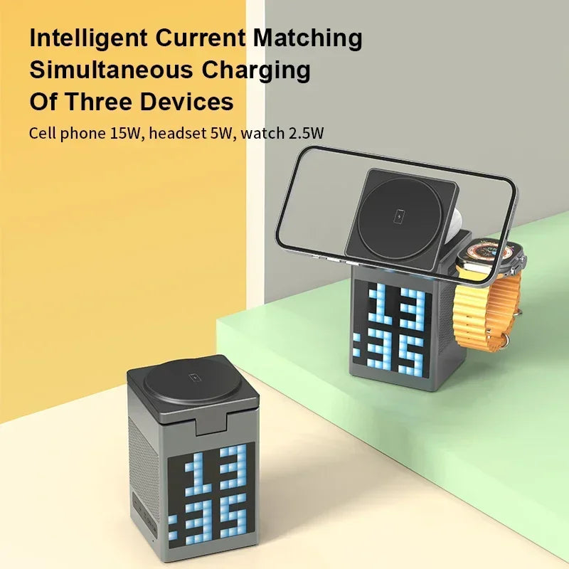 6-in-1 Magnetisches Kabelloses Ladegerät & Lautsprecher