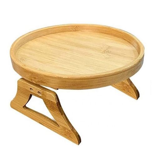 Sofa Armlehnen-Ablage aus Bambus - Klappbarer Beistelltisch