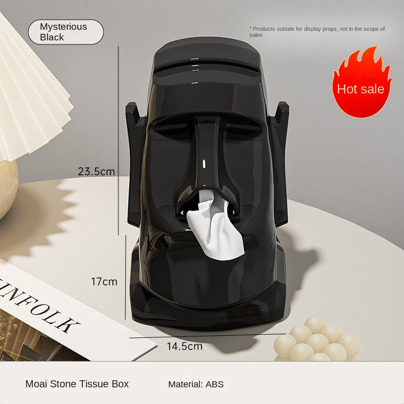 Kreative Gips-Taschentuchbox – Multifunktionale Statue für Wohnzimmer, Flur & Schlafzimmer | Kopfhörerständer