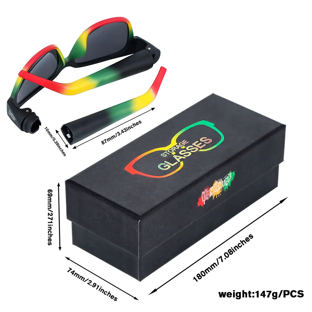 Sonnenbrille mit verstecktem Stauraum