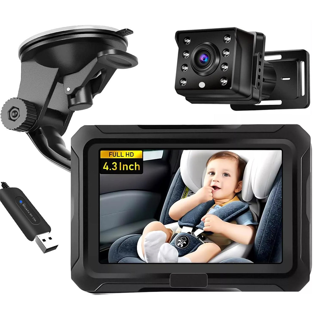 4,3 Zoll Auto-Babyspiegel HD 1080P Rücksitzmonitor