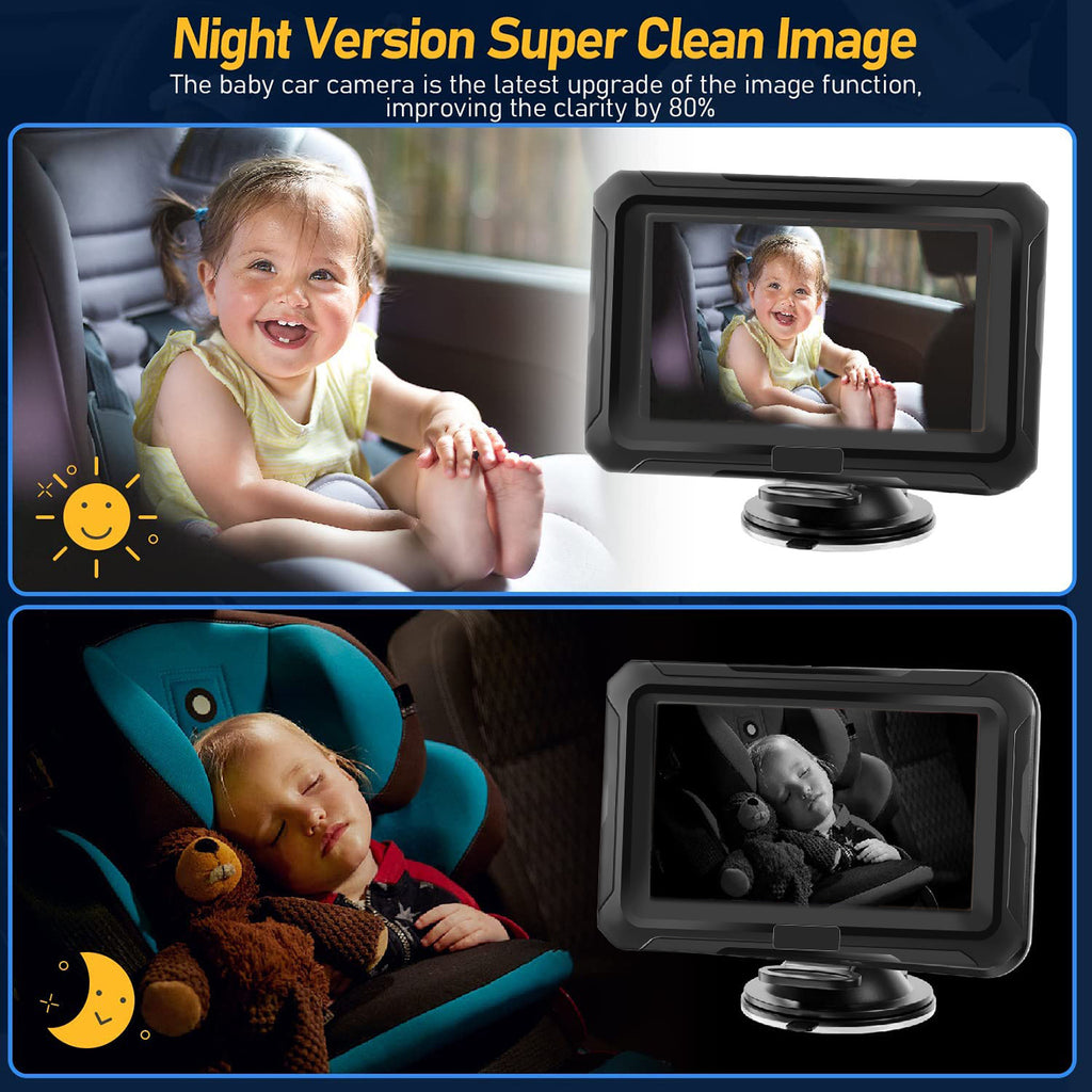 4,3 Zoll Auto-Babyspiegel HD 1080P Rücksitzmonitor
